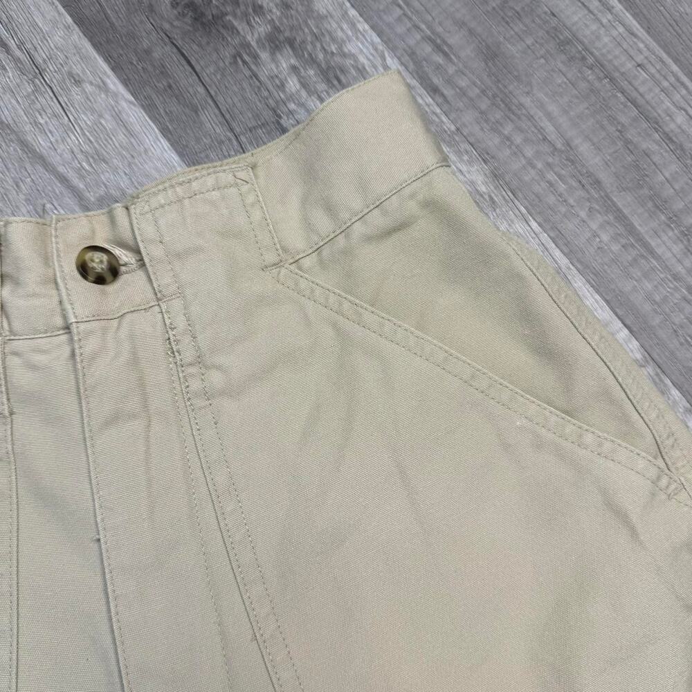 Vintage American Eagle Khaki Tan High Waisted Shorts Cuffed 24" Waist - Picture 6 of 7